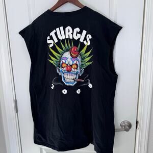 Vintage Sturgis 2000 Motorcycle Rally Black Sleeveless Muscle T-Shirt Men’s XL